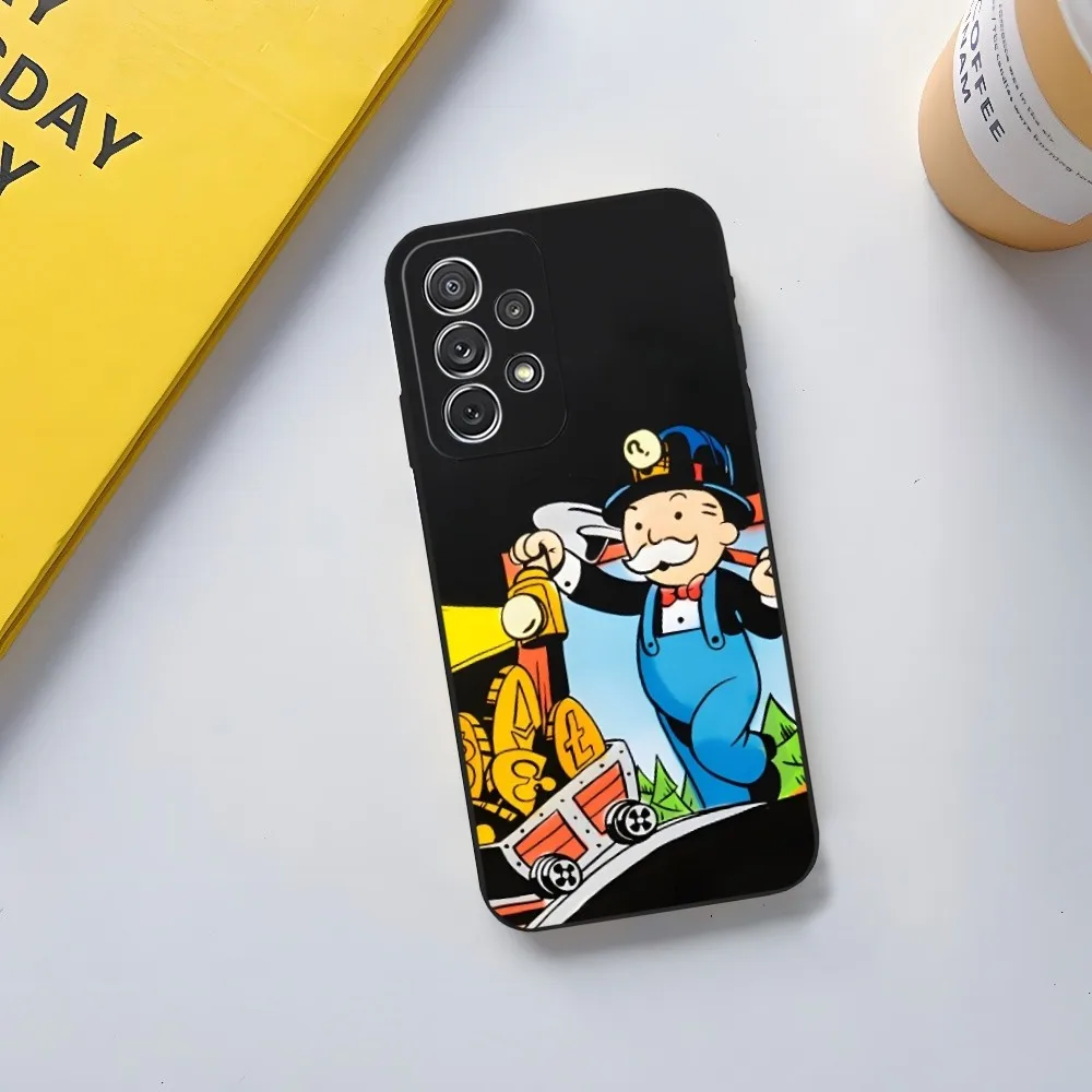 Trend Cartoon Dollar Alec Monopoly Phone Case for Samsung Galaxy S23 Ultra S24 S22 S20 Fe S21 Plus A54 A34 A24 A53 M54 Note 20