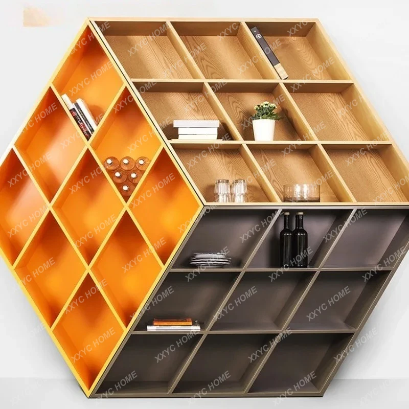 L paint bookshelf personalized art wall-mounted bookcase modern simple shelf decorative cabinet
