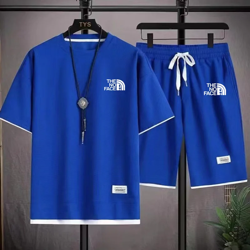 

new style Summer men's set fashionable sportswear men's short sleeved T-shirt+sports shorts set men's casual men's clothing