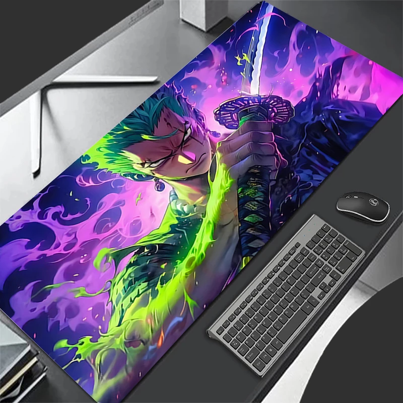 

Mouse Pad one piece Zoro Gaming Large Dywan Gamer Keyboard Desk Mat Table Carpet Anime cartoon Mousepad XXL 900x400 For Computer