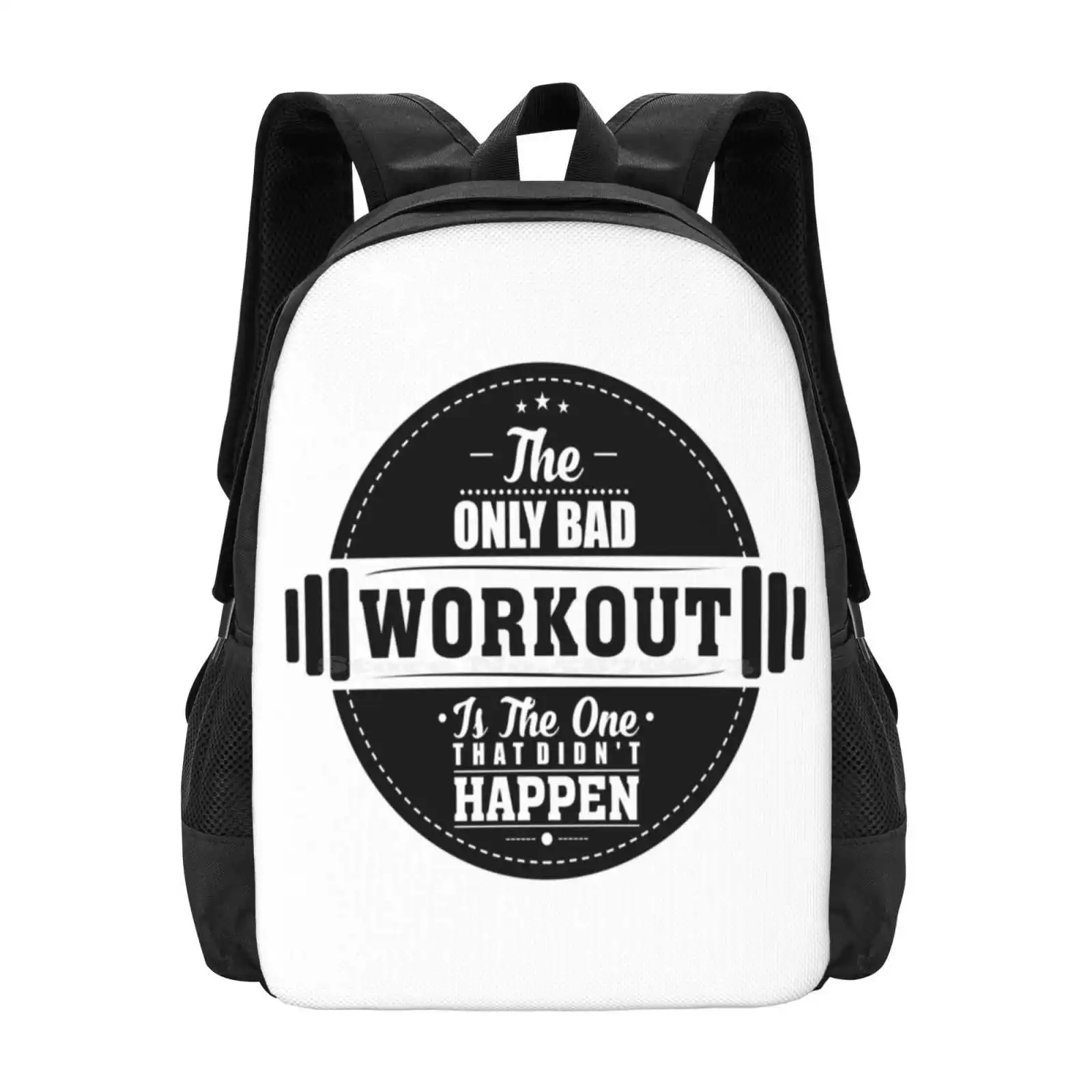 Bad Workout Gym Fitness Quote Hot Sale Backpack Fashion Bags Gym Rat Exercise Workout Training Bodybuilding Bodybuilder Sports