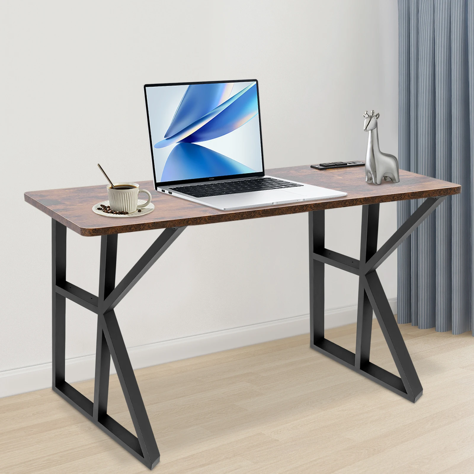 

K-Shaped Table Legs Set, Sturdy Iron Table Legs With 4 Rubber Pads,for Installing Or Replacing Old Or Damaged Furniture Legs