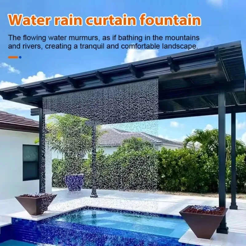 Deposit Price Column Stainless Steel Nozzle Fountain Rainfall Waterfall Is Suitable for Garden Pool Decoration