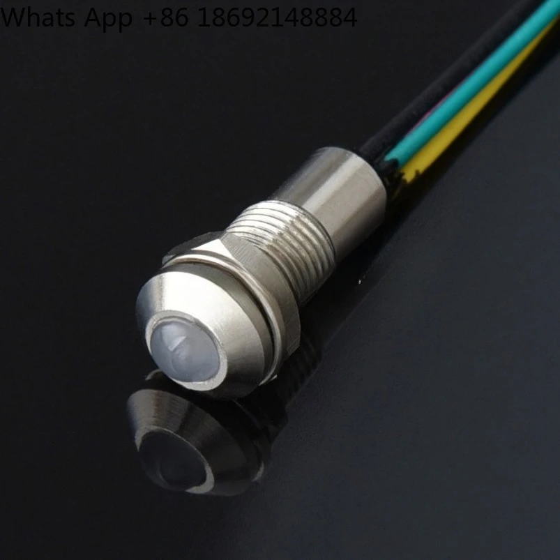 

ADP8A-2C 3V5V12V24V red, green and yellow 8mm three-color two-color metal full waterproof IP67 signal indicator light