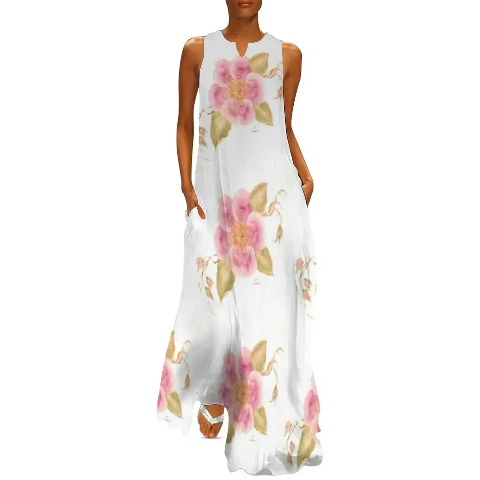 

Wild Rose in Bloom Long Dress summer dress womens 2025 summer dress women 2025 Women long summer dresses ladies 2025