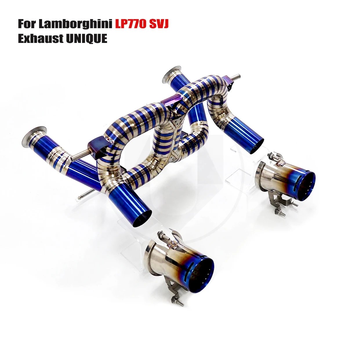 UNIQUE For Lamborghini LP770 SVJ performance  titanium exhaust system  TC4 titanium alloy exhaust muffler