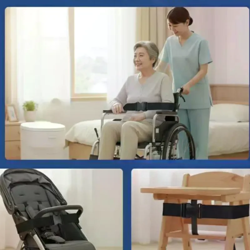 Disability Aids Adjustable Wheelchair Seat Belt Dual Lap Leg Strap for Seniors Secure Mobility Support