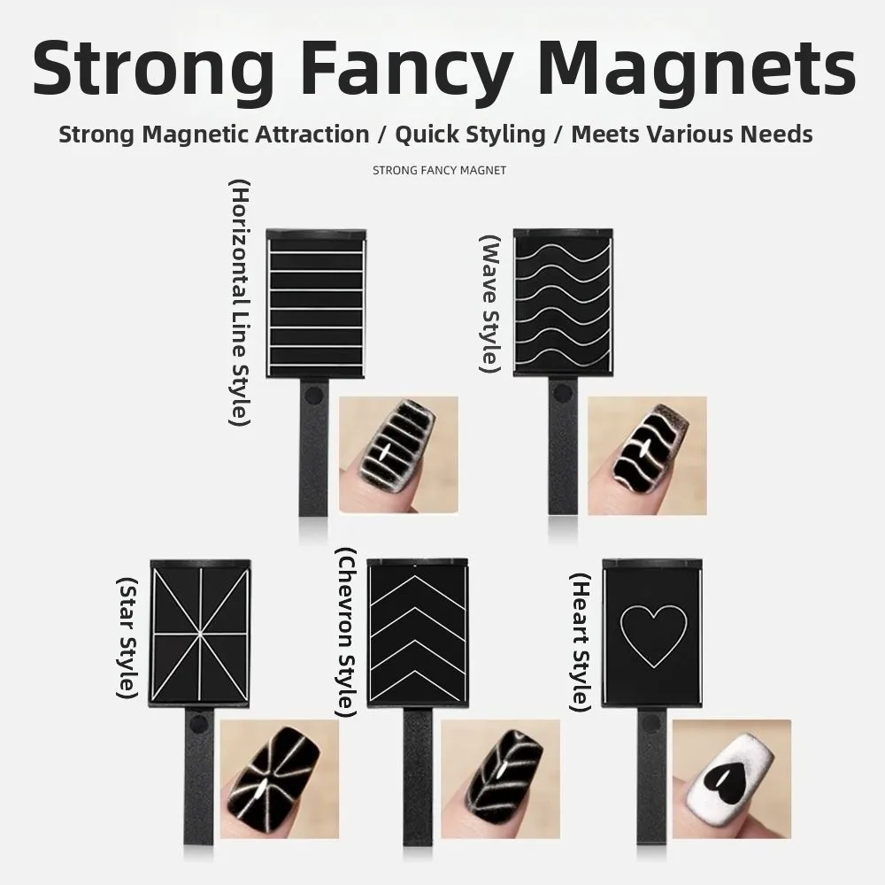 

Multiple Styles Cat Eye Magnetic Rod Black Square Nail Art Magnetic Stick DIY Nail Art Tools for 3D Cat Eye Gel Painting Nail