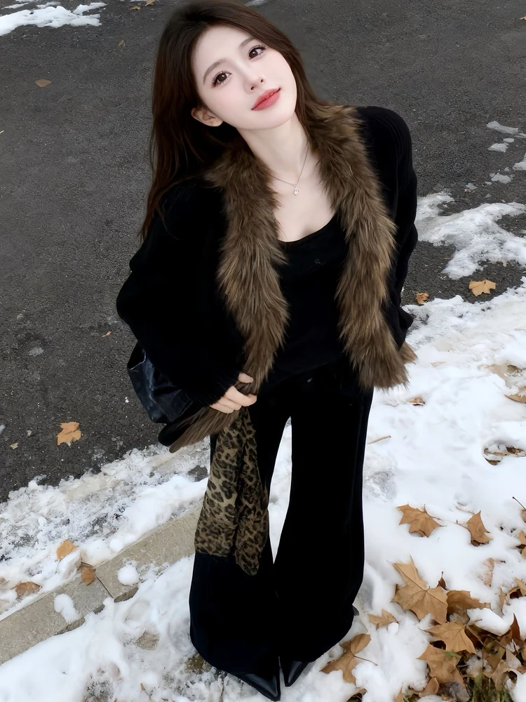 فريدة من نوعها جميلة فروي سترة المرأة Faion الشتاء الأعلى الغنية ملكة جمال سيدة Ele شخصية ort معطف خمر Sle