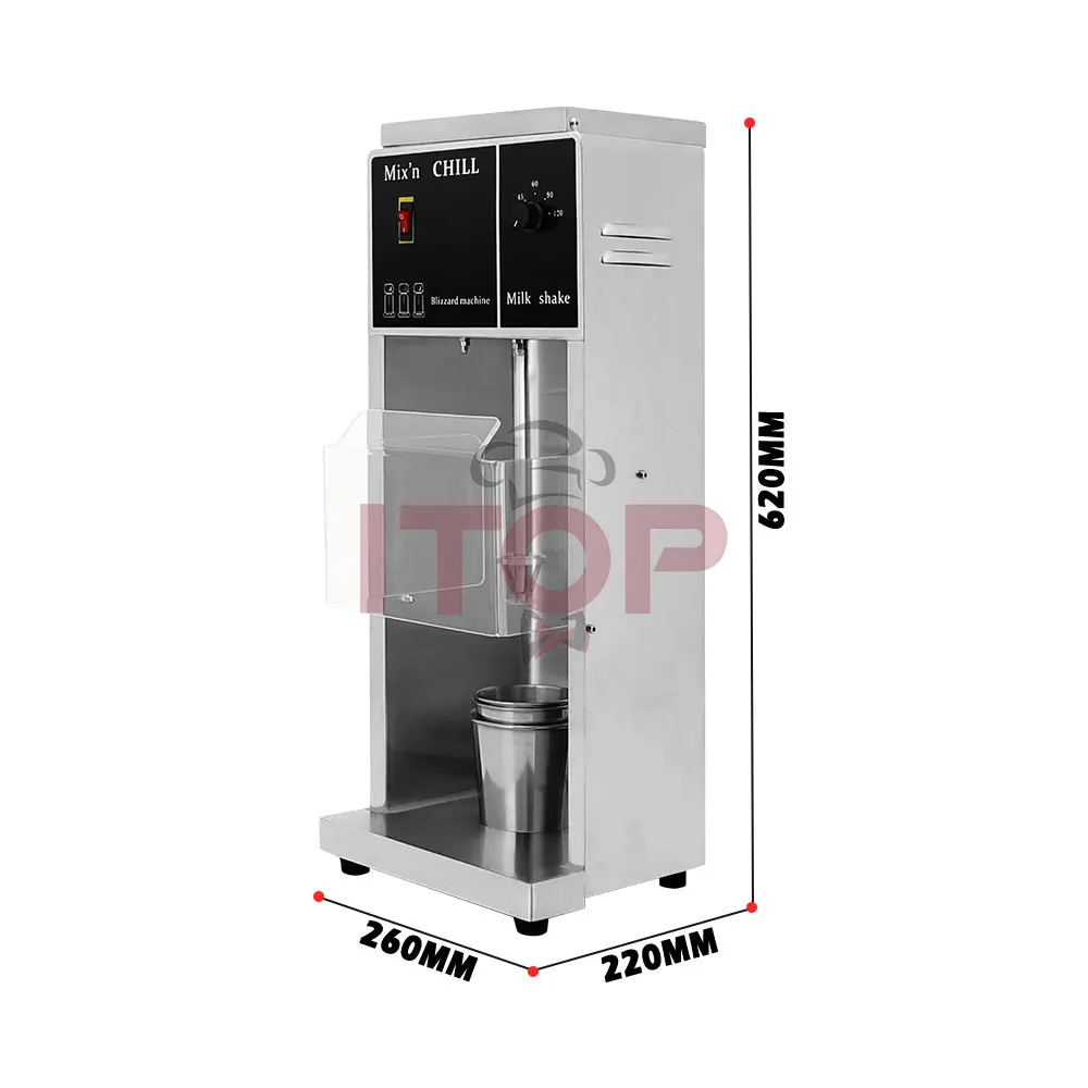 Mikser do lodów McFlurry - zestaw łyżek i kubków do mieszania Flurry (mieszadło ze stali nierdzewnej, klasy komercyjnej, łatwa do czyszczenia konstrukcja)