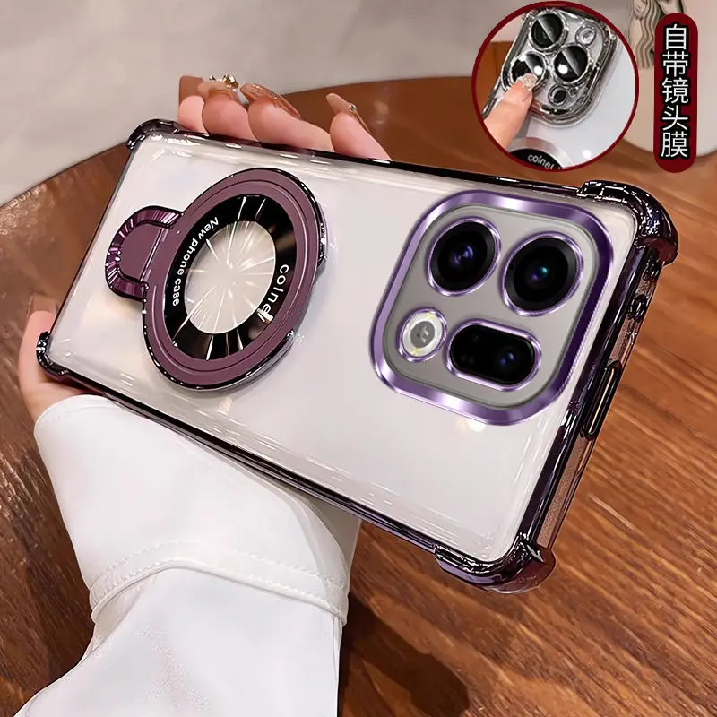 Para OPPO Find X9 Pro Funda nueva moda cuatro esquinas anticaída soporte Invisible Funda ultrafina para OPPO FindX9 Funda a prueba de golpes