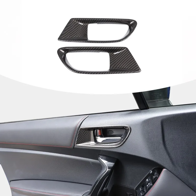 

ABS Carbon Fiber Car Inner Door Handle Bowl Frame Decoration Cover Stickers For Toyota 86 Subaru BRZ 2012-2020 Car Accessories