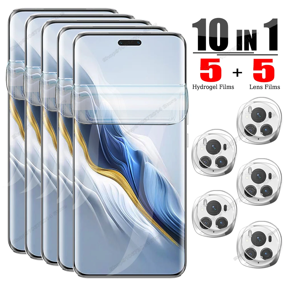 Película de hidrogel 10 en 1 para Honor Magic 6 7 5 Lite X9C X9B X9A X6A X7A X7B X8A X8B 50 70 90 200 400 Pro Lite Protector de lente de pantalla