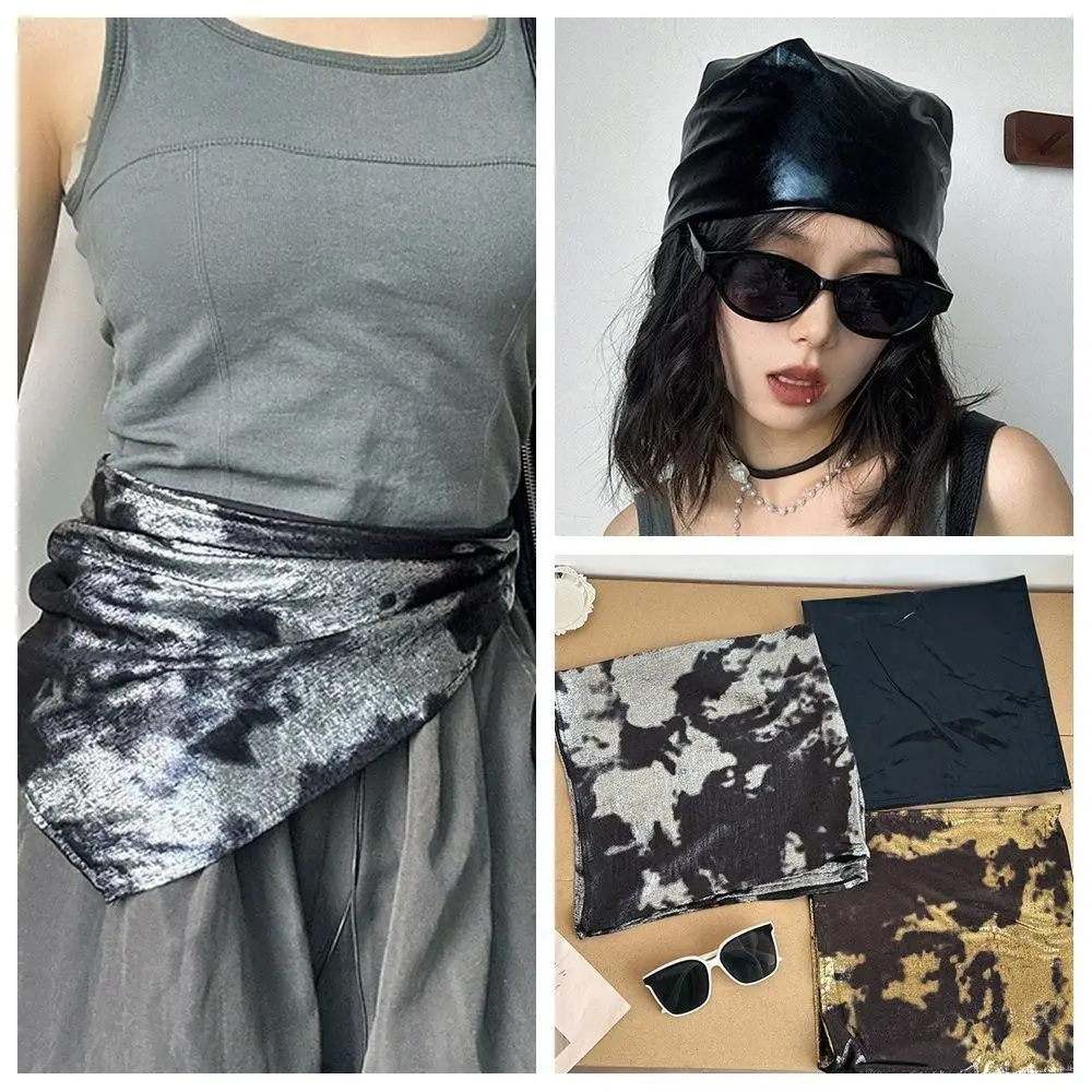 

New Polyester Headscarf Hat Versatile Y2K Wrap Scarf Retro Spicy Style Turban Women Girls