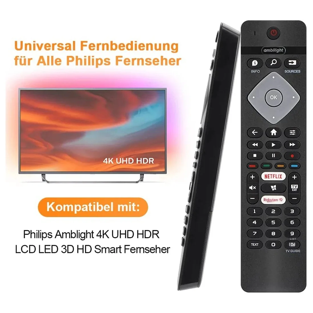 BRC0884301 BRC0884402 Замена пульта дистанционного управления для всех Philips Ambilight 4K Smart LED TV 75PUS6754/12 65PUS6754/12 55PUS6754