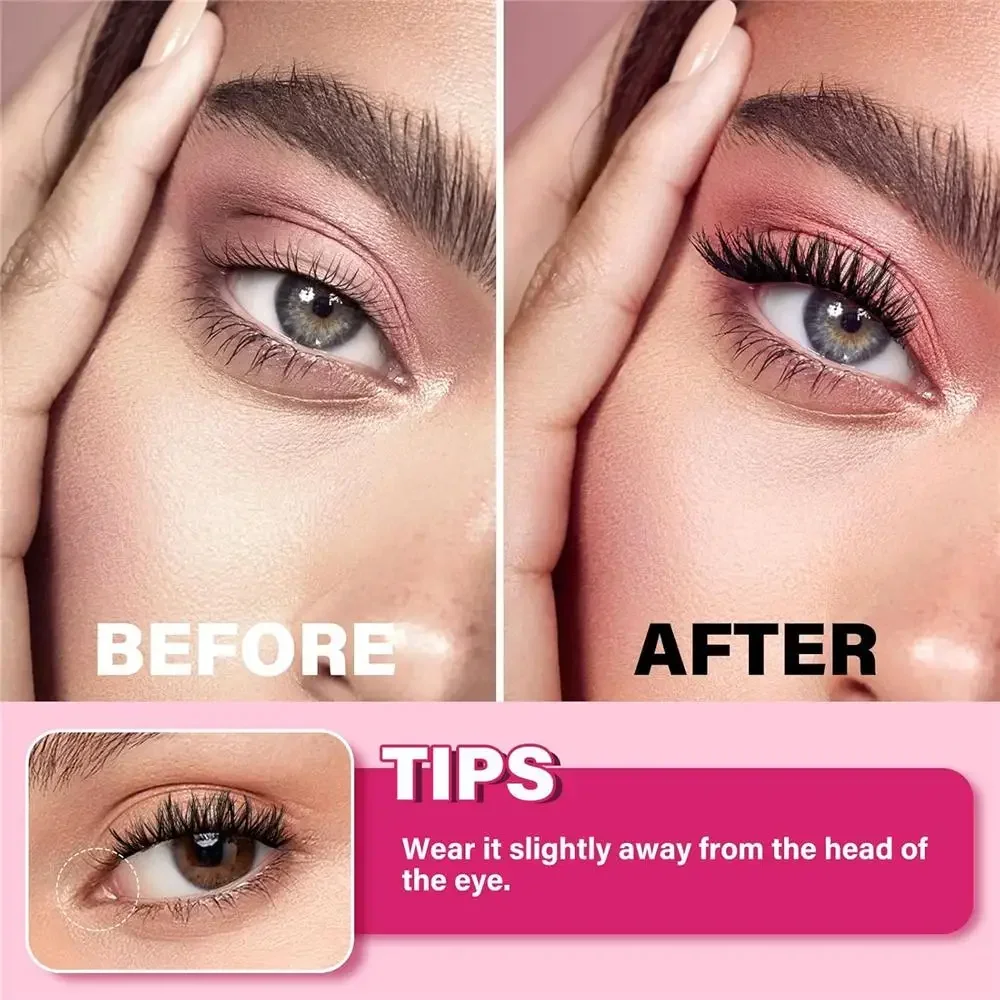 Suction Magnetic Eyelashes with Applicator No Glue Needed Natural Magnetic Lashes Kit Fixed Position No Removal