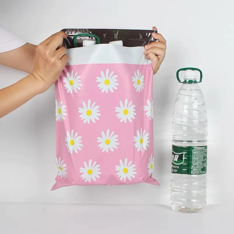 50PCS Envelope Thicken Poly Clothing Mailing Bags Fruit Flower Printing Courier Storage Bag Waterproof Plastic Express Pouch