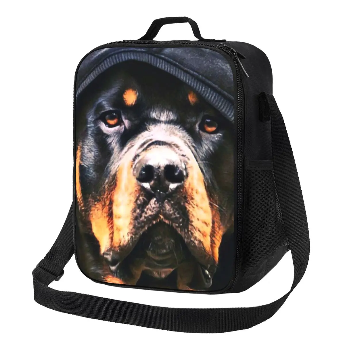 Bolsas de almuerzo con aislamiento de perro Rottweiler personalizadas para la escuela, oficina, enfriador térmico reutilizable, Bento Box, mujeres y niños