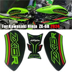 2024 오토바이 스티커 미끄럼 방지 연료 탱크 패드, 가와사키 닌자 ZX6R ZX-6R 2024 용 3D 측면 가스 무릎 그립 견인 패드