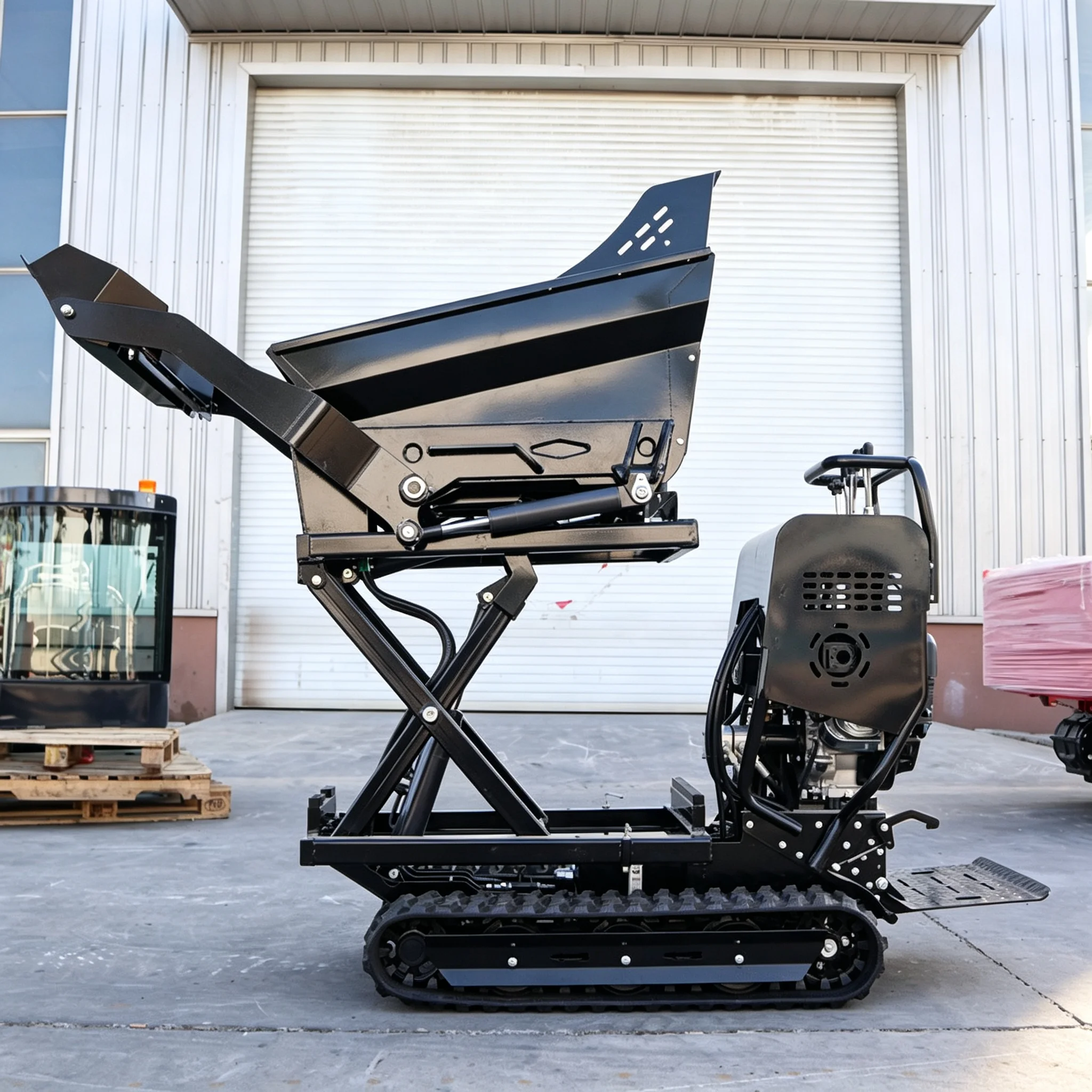 Customized Hydraulic 500KG Tracked Dumper Crawler Transporter Self Unloading All Terrain Heavy Duty CE Approved