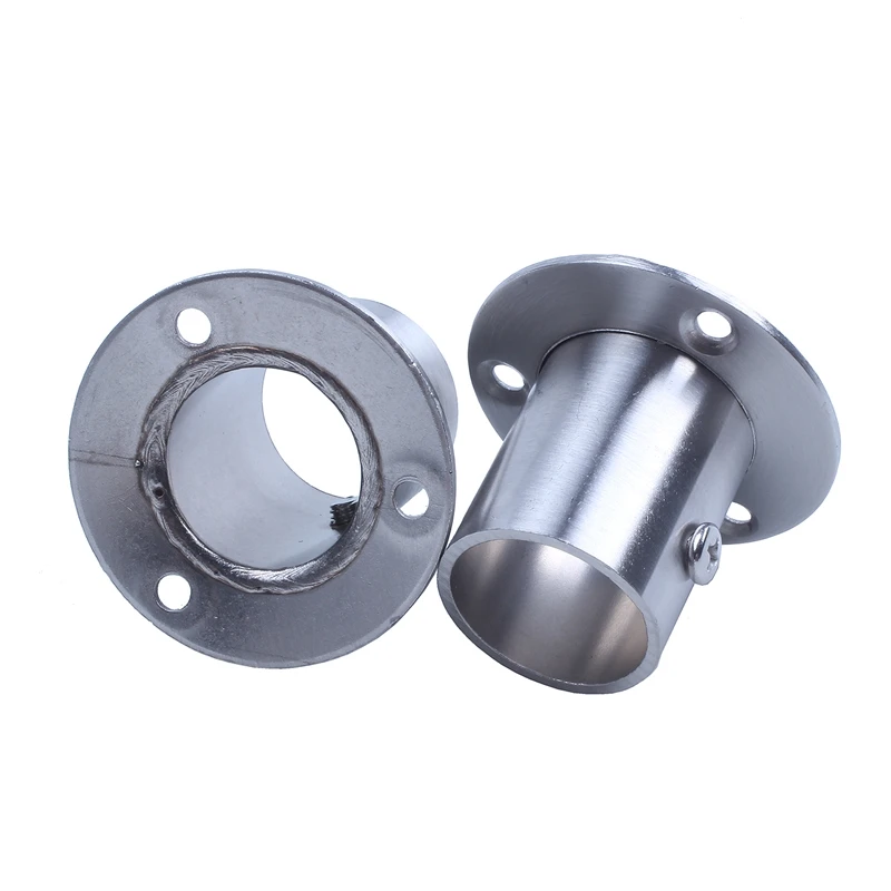 F-3C Гардероб 25 мм Трубка из нержавеющей стали Опорный кронштейн на конце стержня 2 шт.