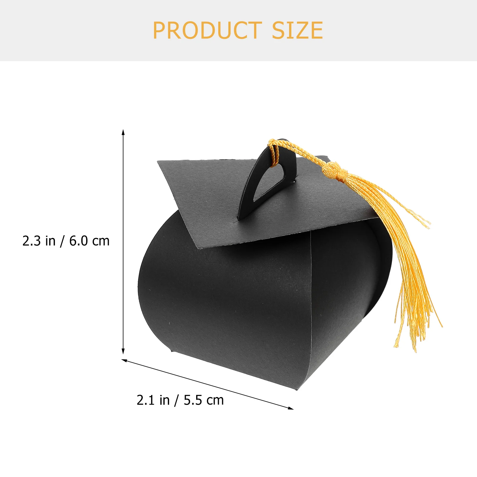 

50 Pcs Gift Boxes Doctor Hat Candy Holder Party Favors Decorate Accessory Containers Black Multi-function for