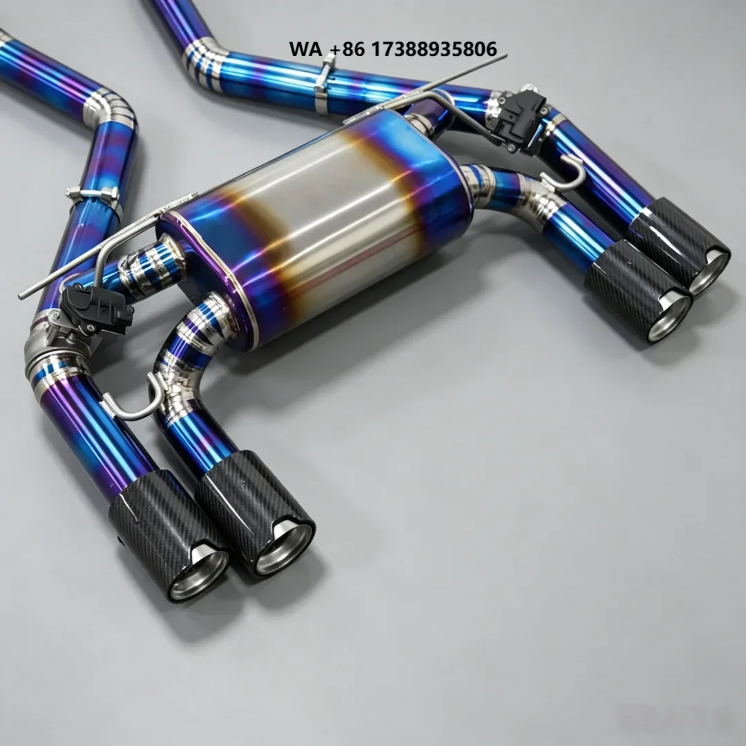 Valved Muffler for M2 M3 M4 F87 F82 F80 S55 3.0T Titanium Valve Catback Exhaust Quad Stainless Tips 2018-2020