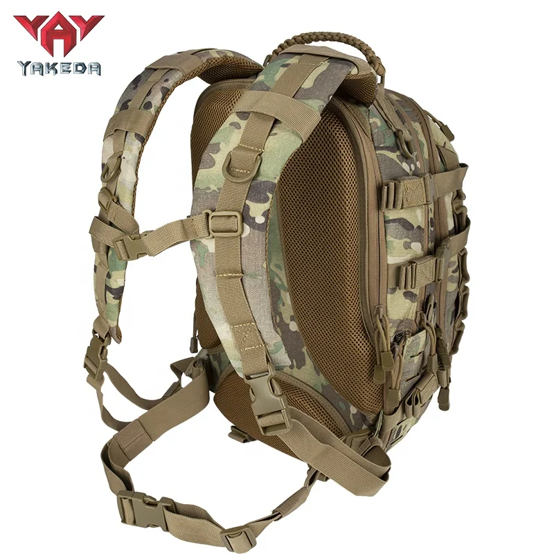 Imagem -04 - Yakeda-molle Mochila Tático Impermeável cp Mochila Corte a Laser Caminhadas Mochila Softback Computador de Assalto 45l