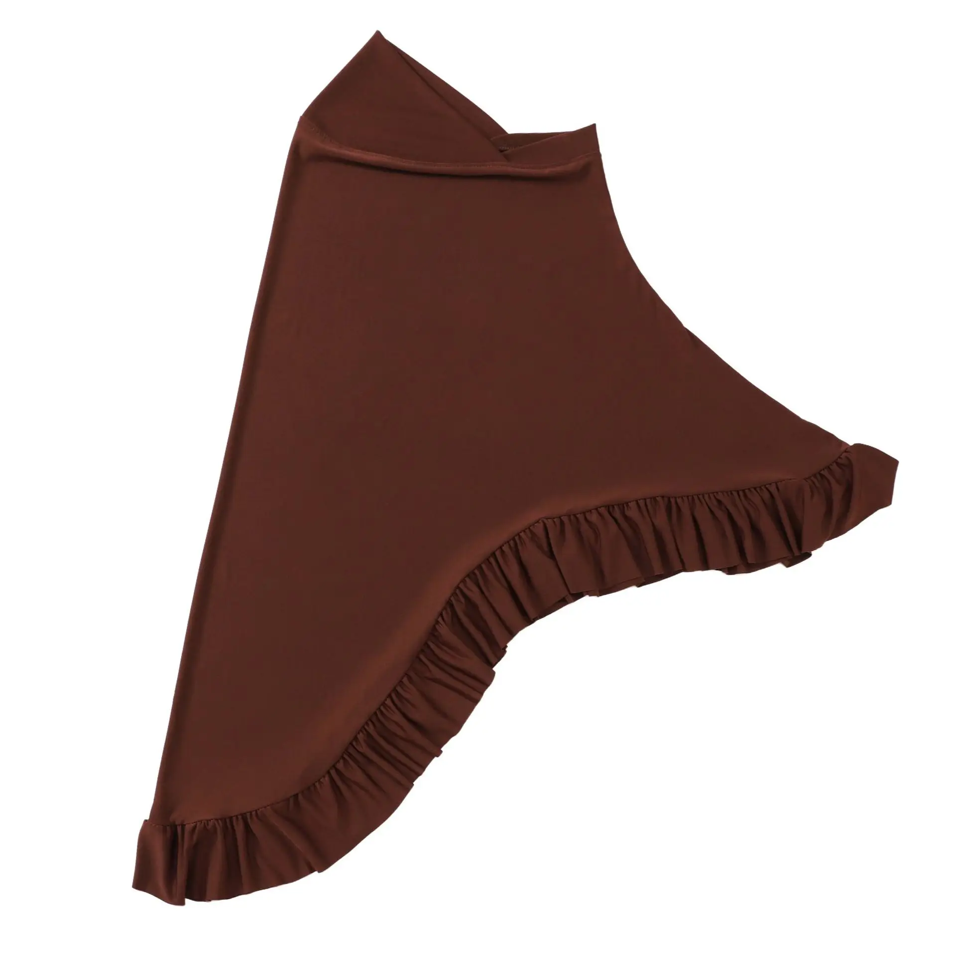 

New Muslim Women Hijab Ruffles Amira One Piece Prayer Headscarf Turban Islamic Pull On Ready Made To Wear Hat Pray Hijabs Khimar