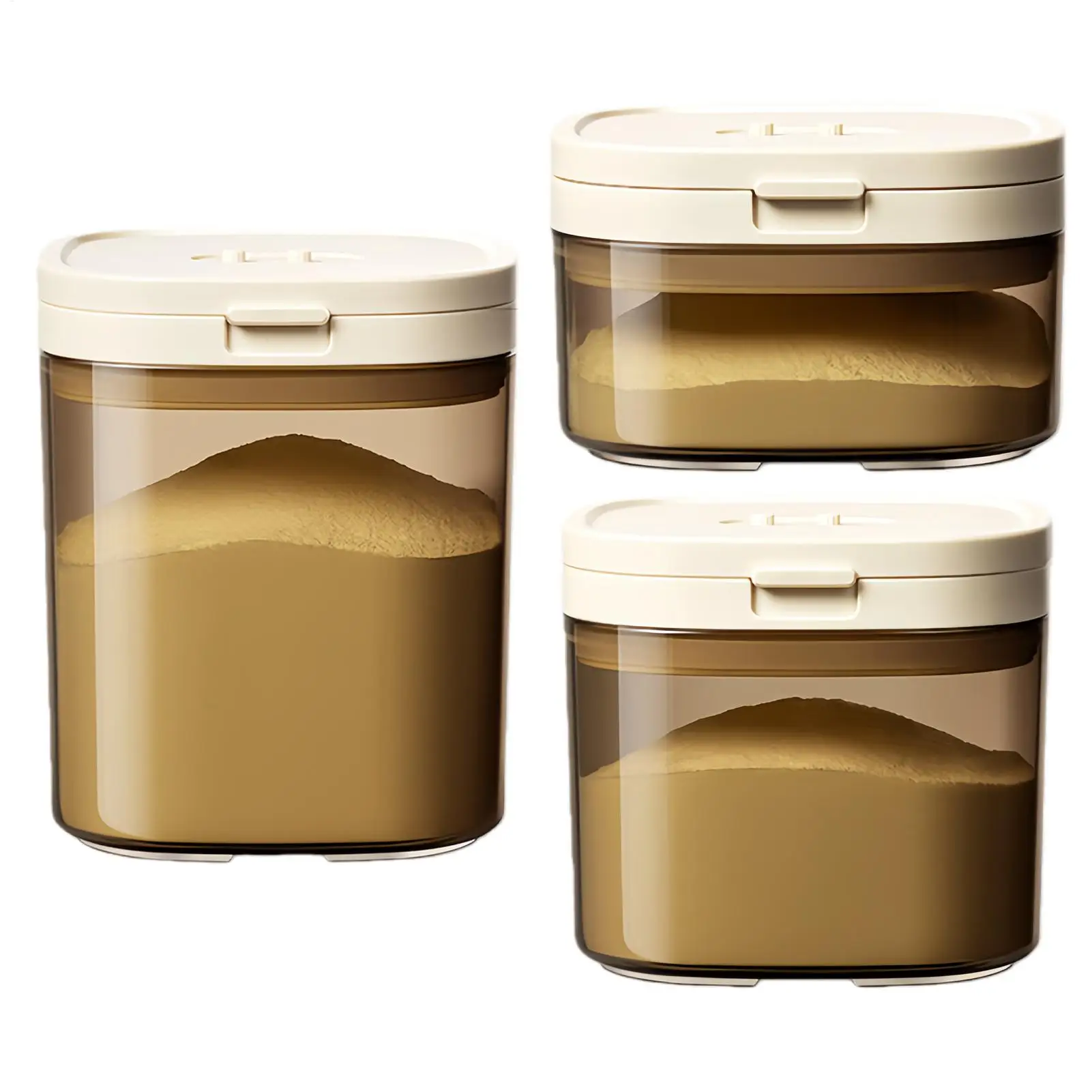 

formula Container Kitchen cereal airtight container Milk powder dispensing box Magnetic Dustproof Storage Holder With Scoop