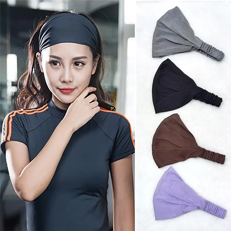 1 Stück Make-up Haarband für Frauen, Baumwoll-Stirnband, Turban, Einfarbig, Elastisches Haarband, Yoga-Haarband, 2-in-1-Bandana Haaraccessoire – Detail 7