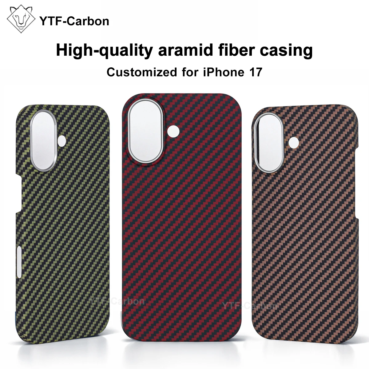 

YTF-Carbon kevlar For iPhone 17 Fiber Aramid Cover iPhone 17 Pro max 17 Air Magnetic Wireless Charging Thin Shell