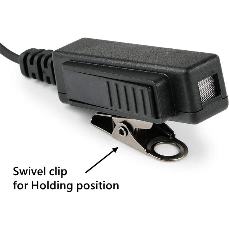 RISENEK-Cuffie per tubi acustici con mic e PPT, per Motorola Walkie Talkie, MU12, CP200, GP2000, XU1100, PRO1150, 2 Pin