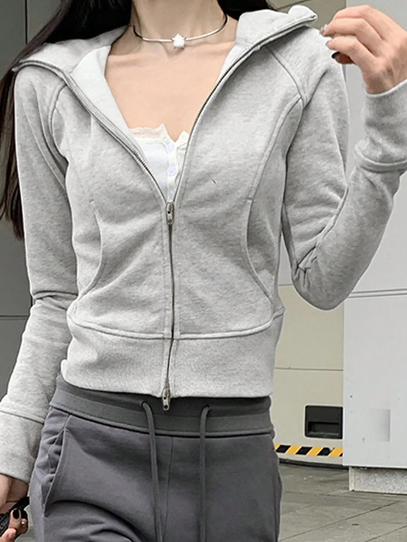 

Silm Cardigan Hooded Women's Sweatshirt Git