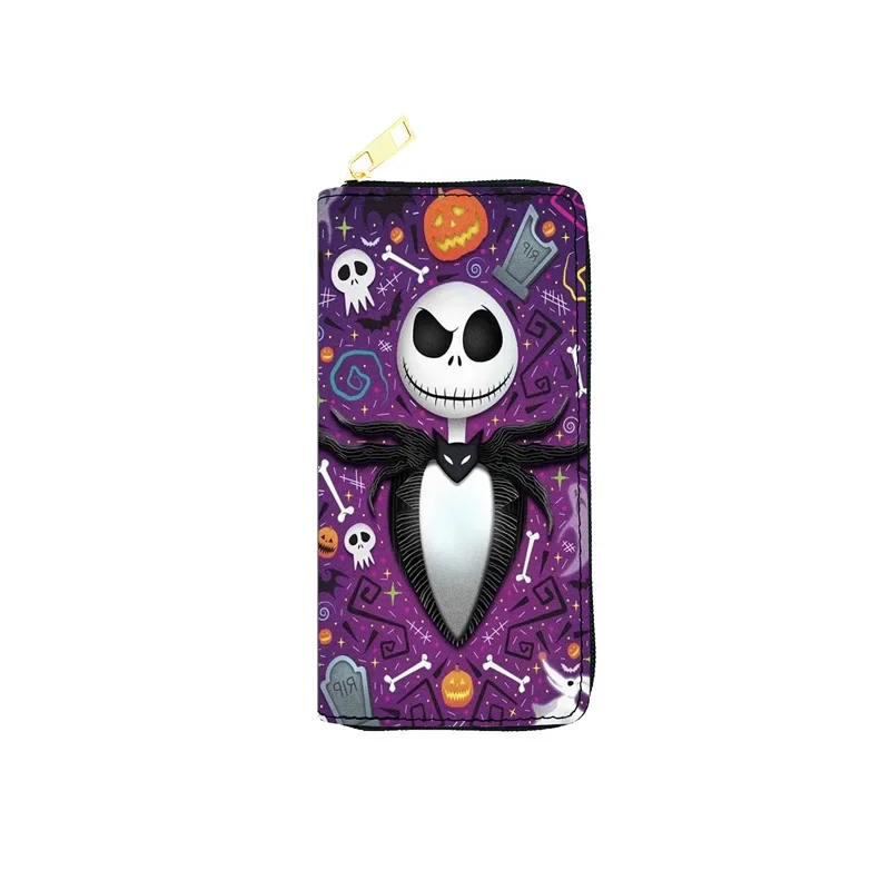 Disney Skeleton Jack Wallets Women The Nightmare Before Christmas Female Purse Girl Zipper Coin Wallet for Halloween Gift