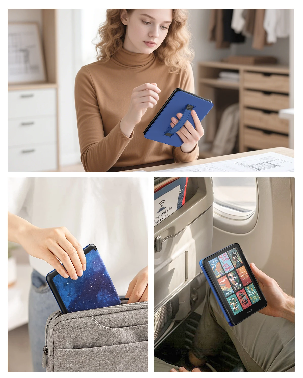 Etui MoKo na 7-calowy Kindle Paperwhite 12. generacji (2024) i Kindle Colorsoft Signature Edition (2024), lekka osłona z paskiem na rękę — zdjęcie produktu 6