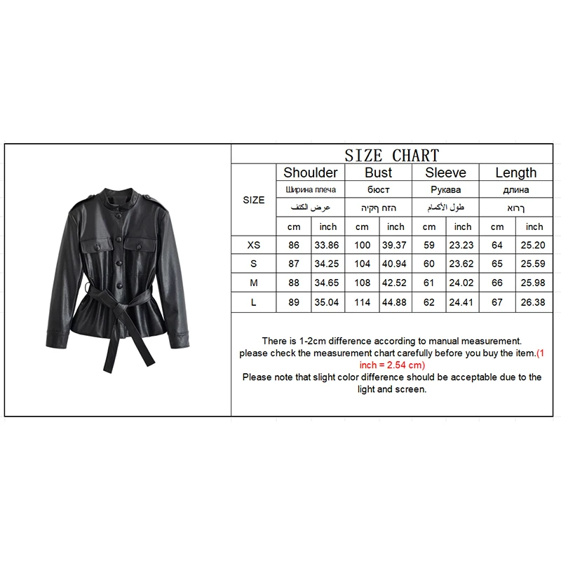 Guobioziy Women's Faux Leather Jacket 2026 Spring and Autumn New Arrival Black Color Design French Casual Trendy Street Style