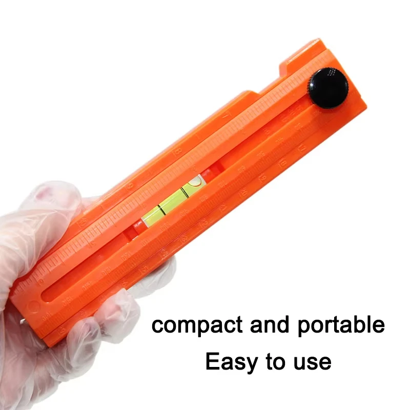 Multifunctional Woodwork Position Angle Ruler with Precise Horizontal Bubble Easy Adjust Rotation Portable Right Angle Marking