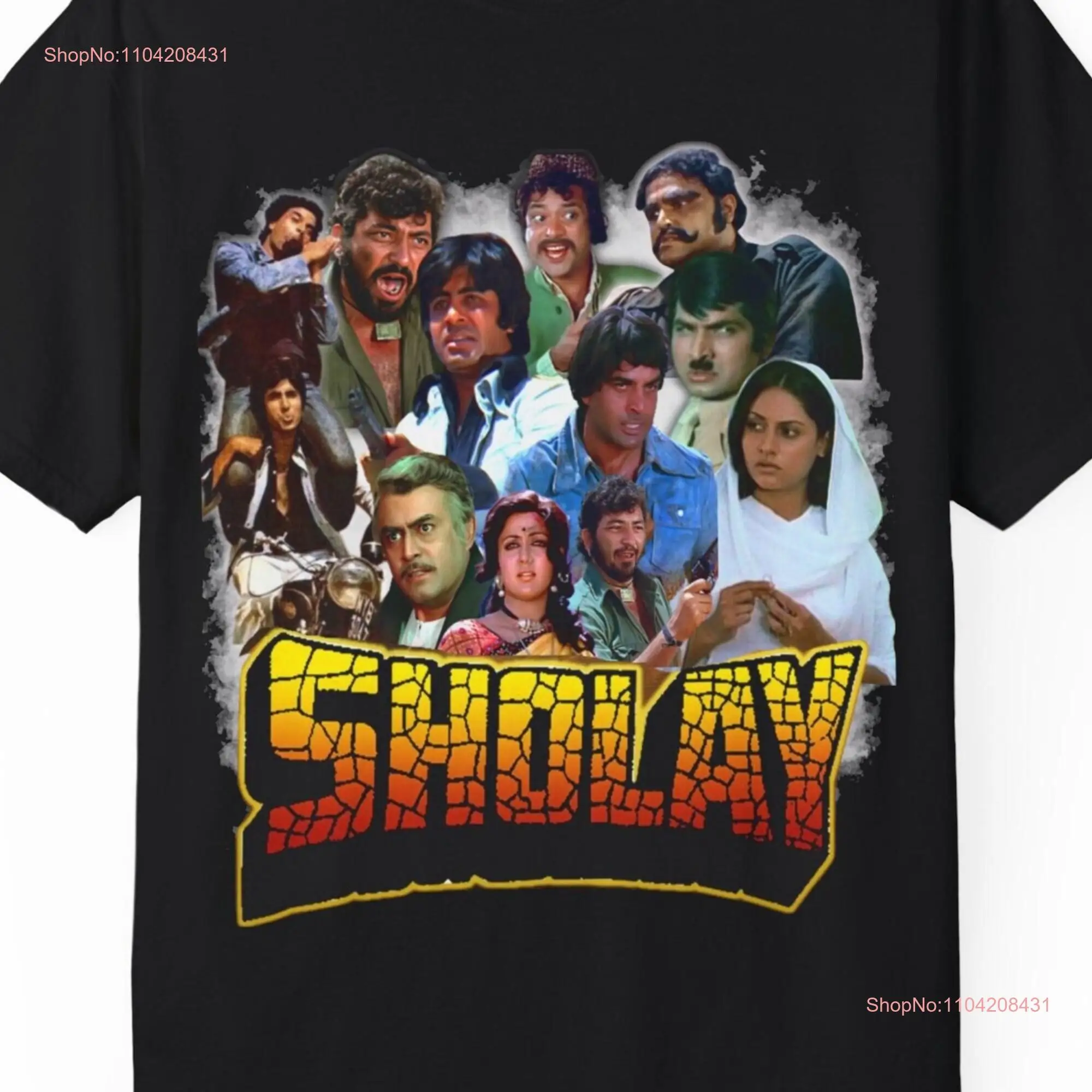 Sholay movie T Shirt l Iconic Indian Bollywood Desi South Asian Jai Veeru Garment Dyed long or short sleeves