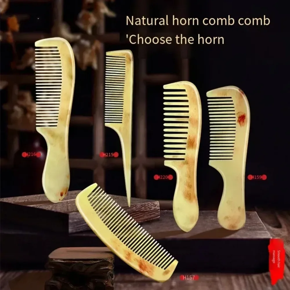 

Electrostatic Massage Comb Round Handle Flower Making Ox Horn Crafts Gift Comb Eco-friendly расческа для волос Barber ﻿заколки