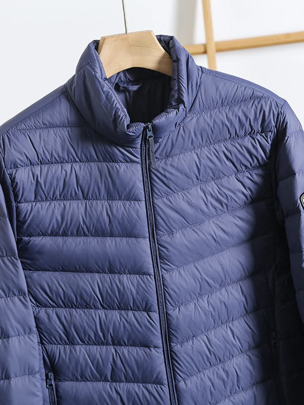 Lightweight down Series Men's Autumn Winter New Thin Stand Collar Duck down Jacket Warmth Outdoor Casual Style Waterproof