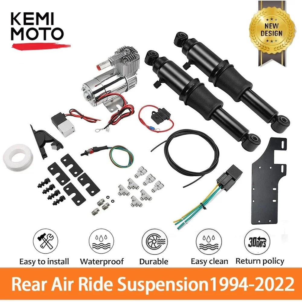 Motorcycle Rear Air Ride Suspension Kit For Touring Electra Glide Street Road Glide Road King 1994-2022 Motorcycle Accessories