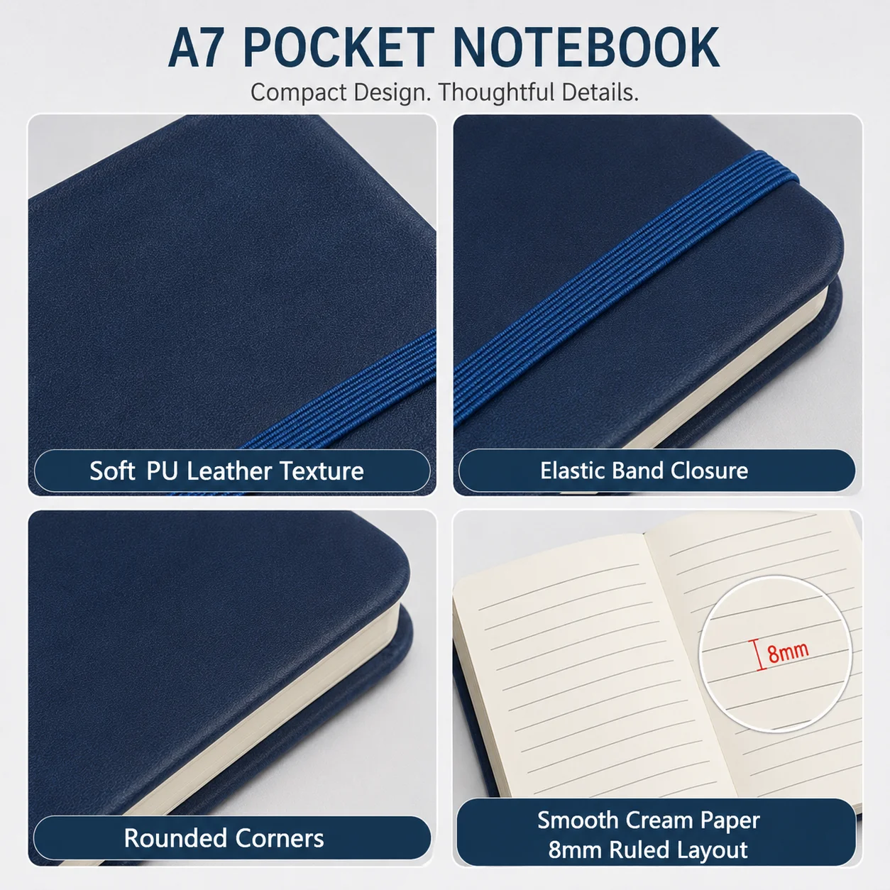 Cuaderno de bolsillo A7, 100 h - Leather Work Notepad reseña y precio