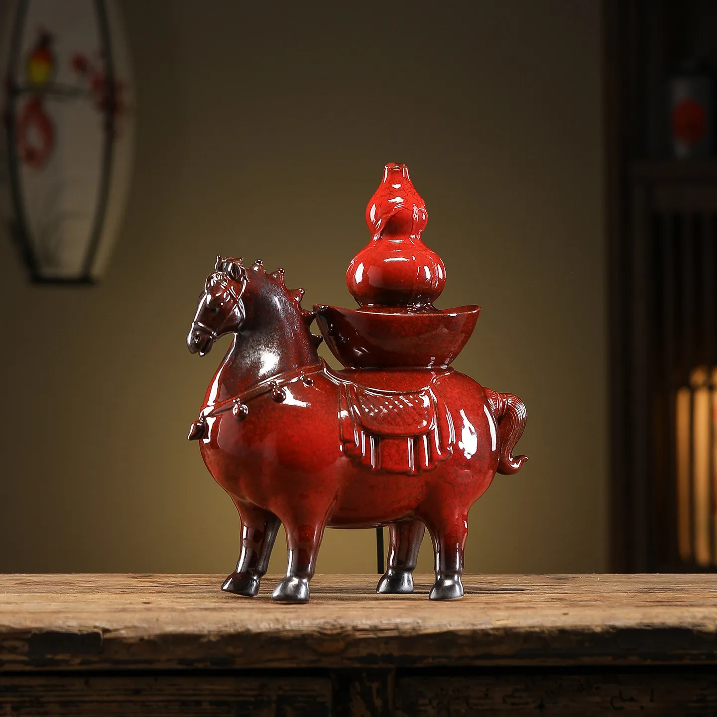 New Chinese-style flowing water circulation ornament is a success, attracting wealth immediately, office living room desktop