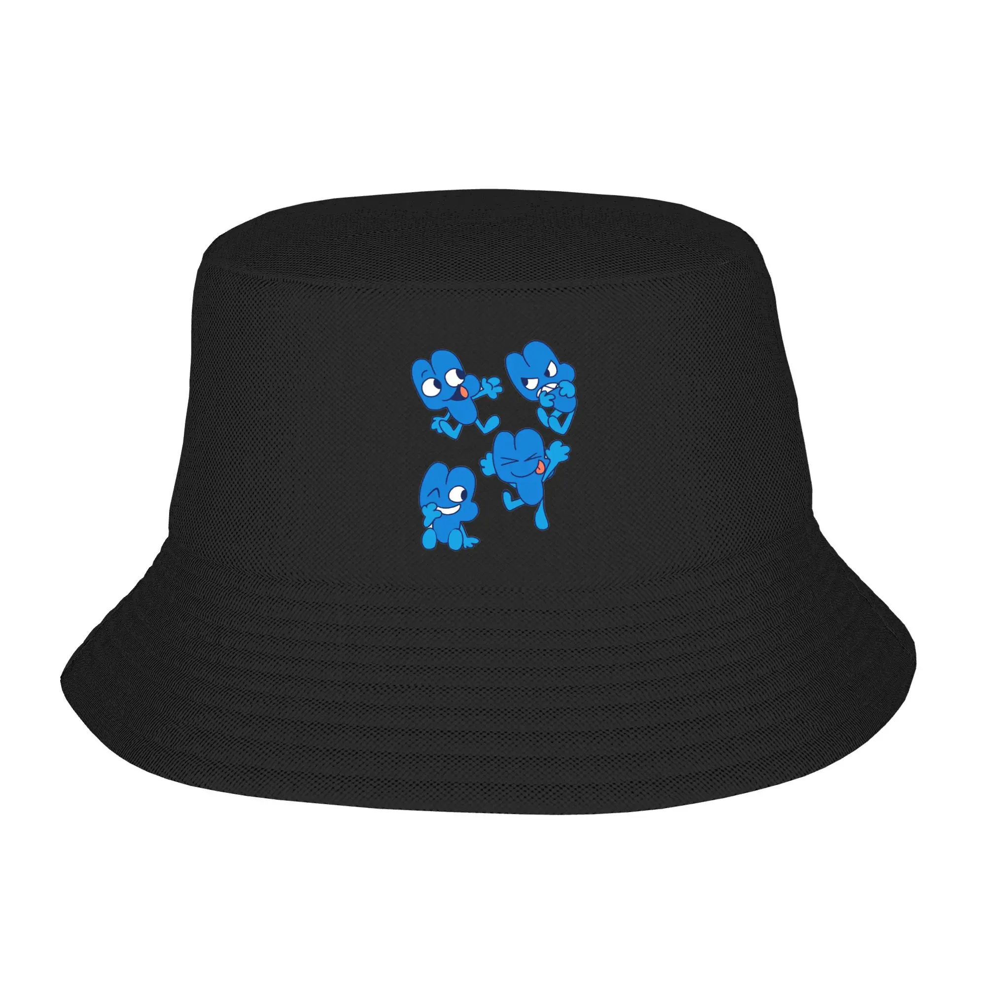 

BFDI Four BFB Bucket Hat Panama Bob Hats Outdoor Fashion Reversible For Summer Beach Fishing Unisex Fisherman Caps