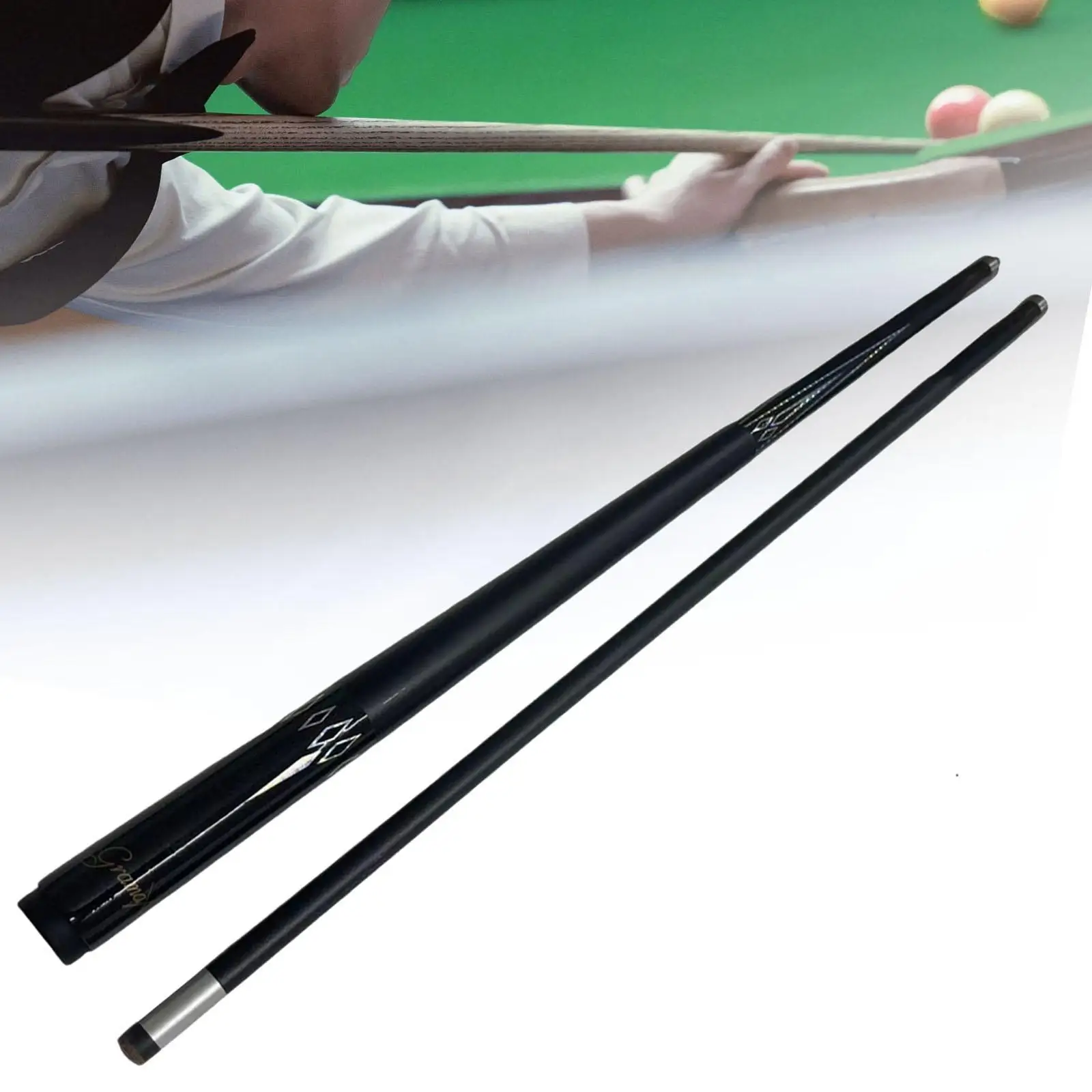 

Carbon Fiber Pool Cue 58" Two Sections for Beginners Adults Men Women