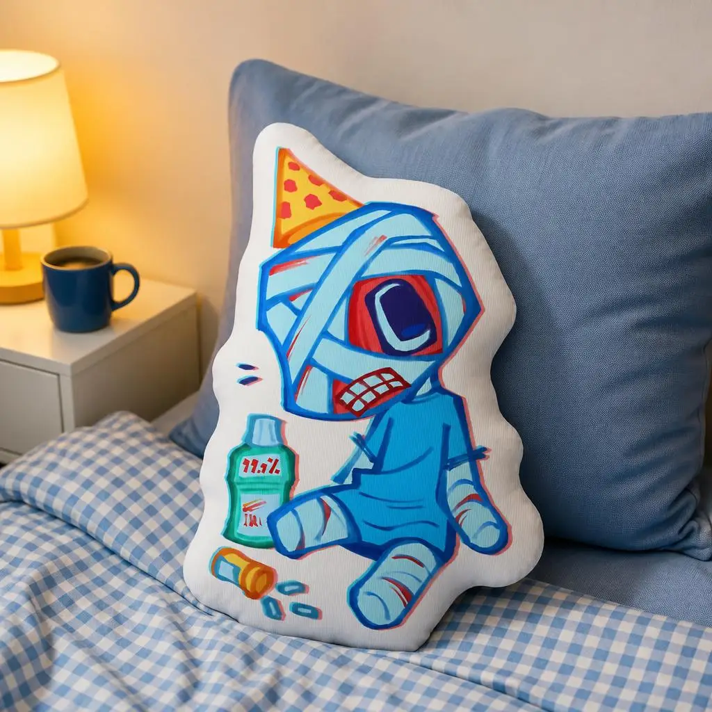 captain curly mouthwashing Games Funny Pillow Cushion Irregular Stuffed Throw Pillow Home Decor Gift Sofa Bed