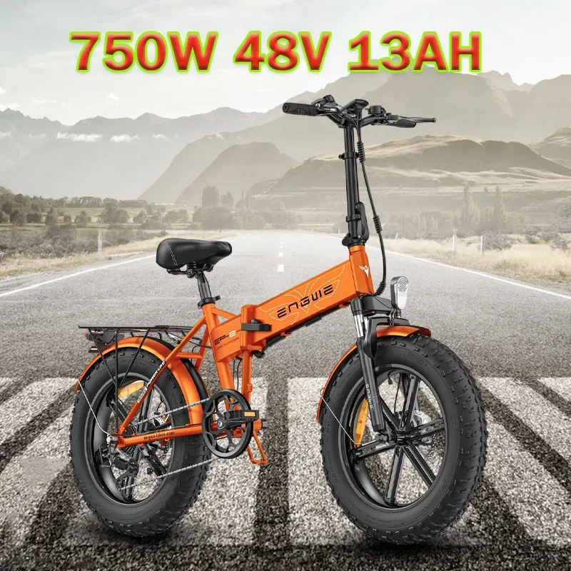 Electric Bike ENGWE EP-2Pro Folding 20Inch Fat Tire 750W 48V 13Ah Motor Lithium Battery 100km Range Mountain Electric Bicycle