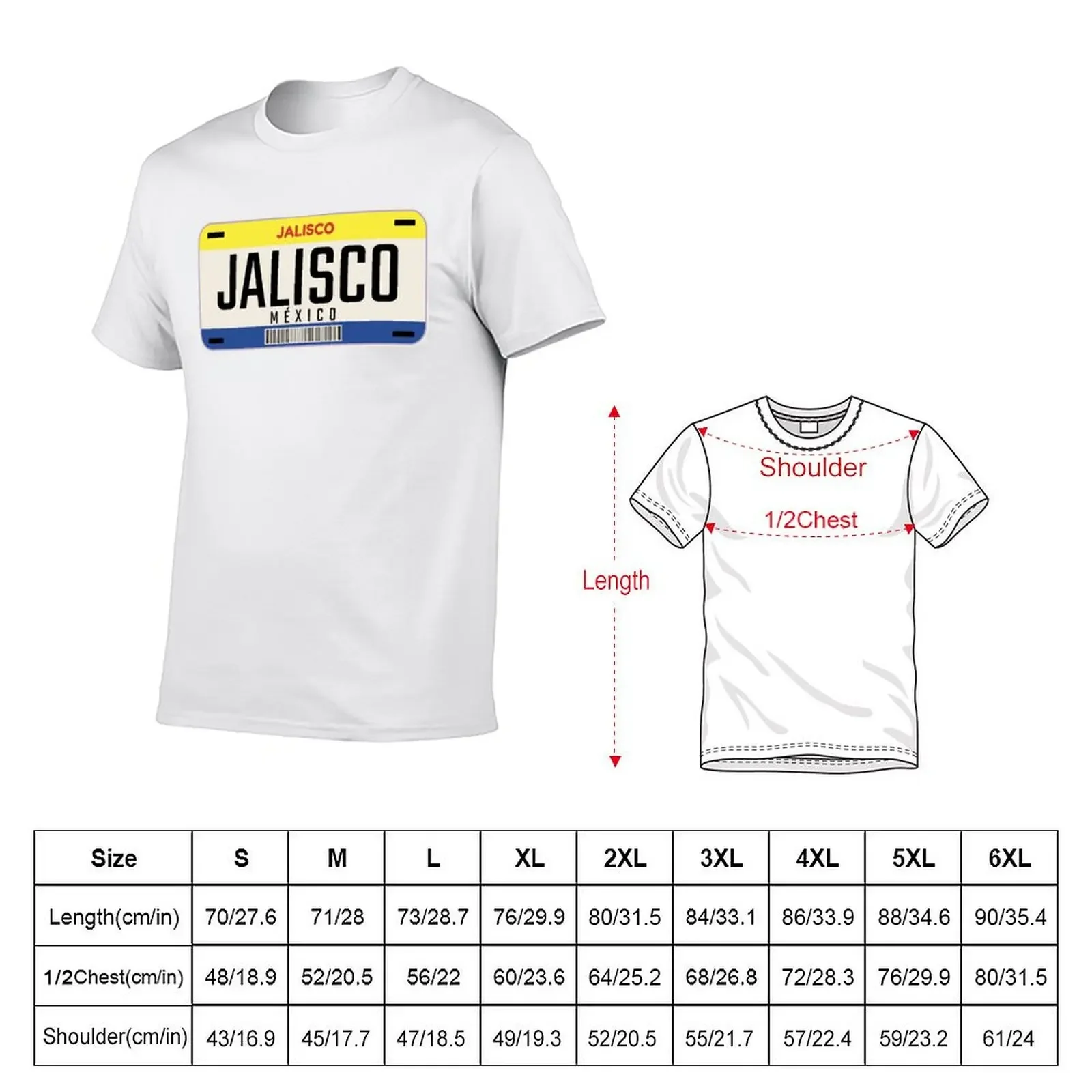 MEXICO JALISCO CITY LISENCE PLATE T-Shirt plus size clothes custom shirt mens cotton t shirts