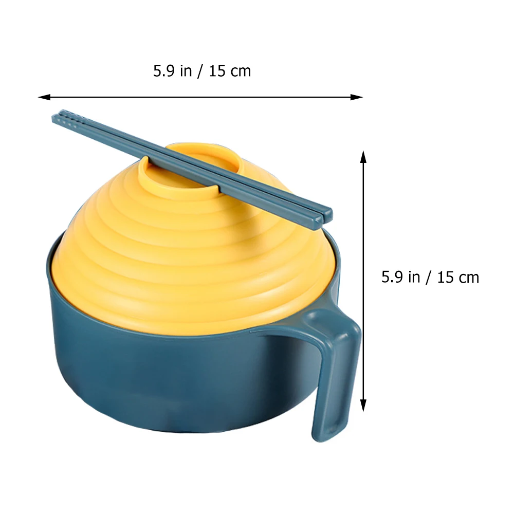 

Instant Noodle Bowl Set 1 Spoon Fork Cup Storage Case Lightweight Portable Tableware Straw Material Safe Travel Camping